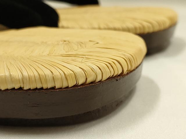 平和屋着物●男性　和装小物　雪駄　畳表　牛革底　逸品　AABH4298ay