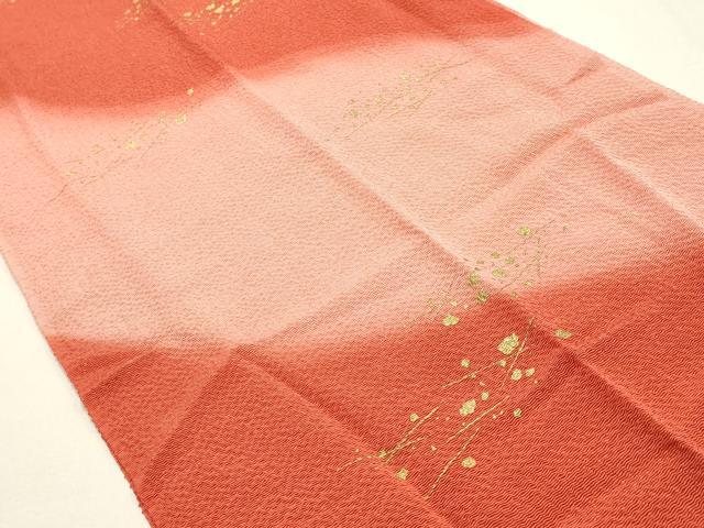 平和屋本店●和装小物　帯締め・帯揚げセット　高麗組 綾出し　暈し染め　金糸　金彩　逸品　AABH4306ay