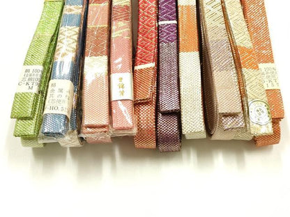 平和屋着物●和装小物　上質な帯締め10本セット　本場筑前博多織　佐賀錦　錦麗　金銀糸　逸品　全て未使用　AABH4327ay