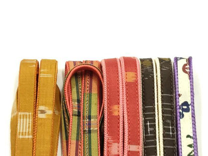 平和屋着物●和装小物　上質な帯締め5本セット　琉球絣　紅型　逸品　全て未使用　AABH4329ay