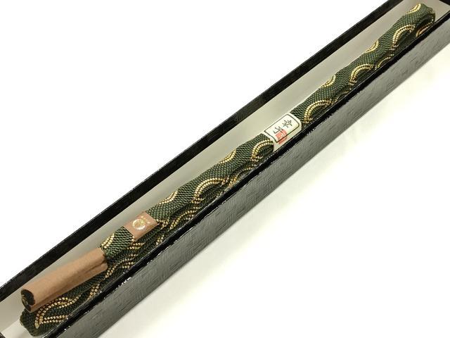 平和屋着物●ファッションデザイナー 花井幸子　和装小物　帯締め　四代 藤三郎紐　金糸　詳細　逸品　未使用　AABH4332ay