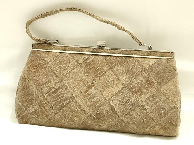 平和屋着物▼和装小物　和装バッグ　ハンドバッグ　みのむし工芸　逸品　AABH4350ay