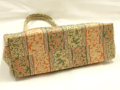 平和屋着物▼和装小物　和装バッグ　ハンドバッグ　鳳凰蔦草間道　逸品　AABH4351ay