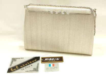 平和屋着物▼和装小物　和装バッグ　ハンドバッグ　クラッチバッグ　銀糸　逸品　AABH4352ay