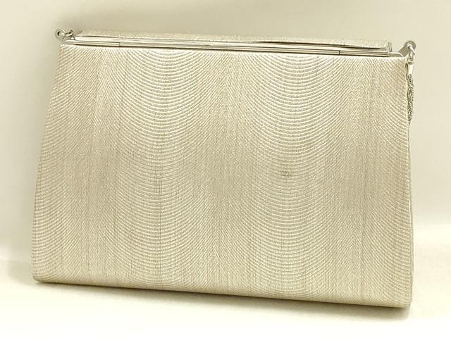平和屋着物▼和装小物　和装バッグ　ハンドバッグ　クラッチバッグ　銀糸　逸品　AABH4352ay
