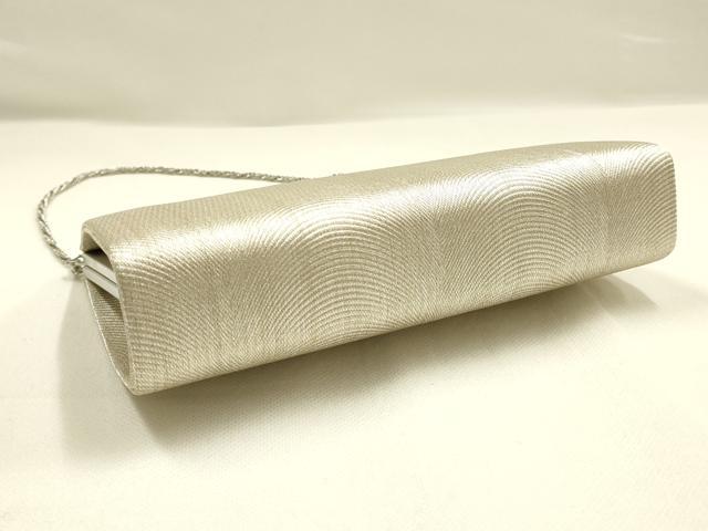 平和屋着物▼和装小物　和装バッグ　ハンドバッグ　クラッチバッグ　銀糸　逸品　AABH4352ay