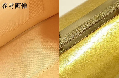 平和屋着物▼和装小物　和装バッグ　ハンドバッグ　花柄　金銀彩　逸品　AABH4358ay