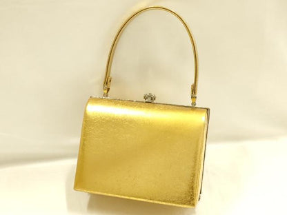 平和屋着物▼和装小物　和装バッグ　ハンドバッグ　花柄　金銀彩　逸品　AABH4358ay
