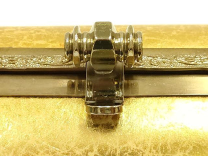平和屋着物▼和装小物　和装バッグ　ハンドバッグ　花柄　金銀彩　逸品　AABH4358ay
