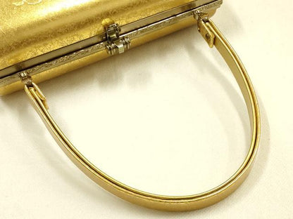 平和屋着物▼和装小物　和装バッグ　ハンドバッグ　花柄　金銀彩　逸品　AABH4358ay
