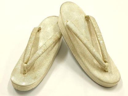 平和屋着物▼和装小物　和装草履　金糸　金銀彩　Lサイズ　逸品　AABH4385ay