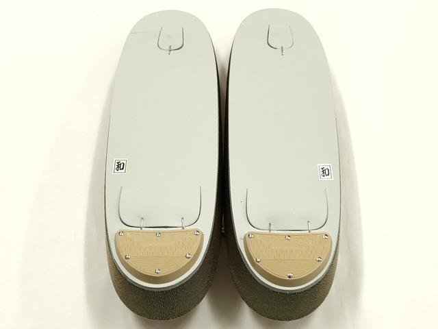 平和屋着物●和装小物　和装草履　茶色系　金糸　逸品　未使用　AABH4395ay