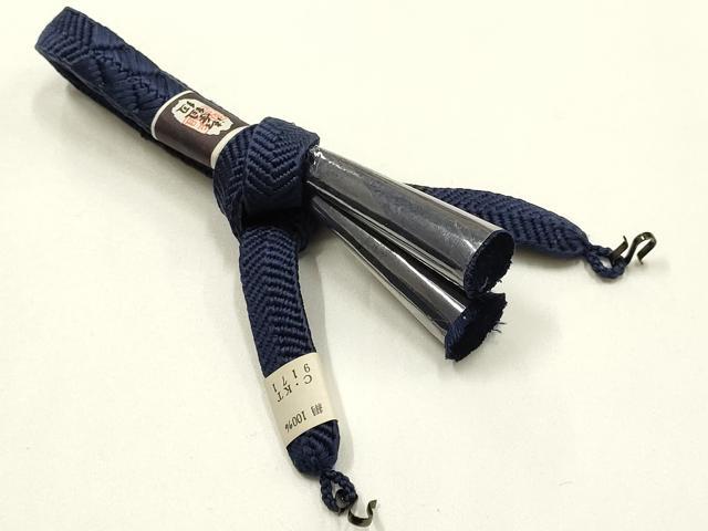 平和屋着物▼男性　和装小物　羽織紐まとめて3点　紺色系　逸品　未使用　AABH4400ay