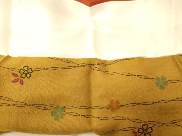平和屋着物■上質な小紋 枝花文 正絹 逸品 AABH4408fw