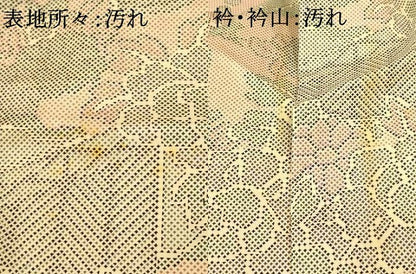 平和屋着物■本場染大島紬 草花流水文 正絹 逸品 AABH4427fw