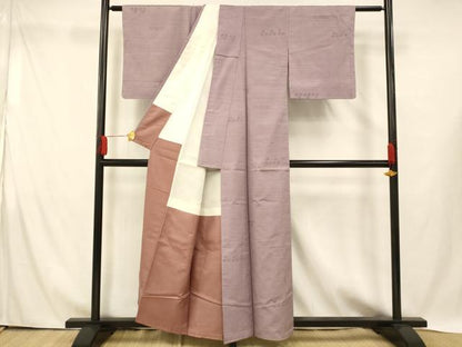 平和屋着物■上質な紬 草花文 正絹 逸品 未使用 AABH4431fw