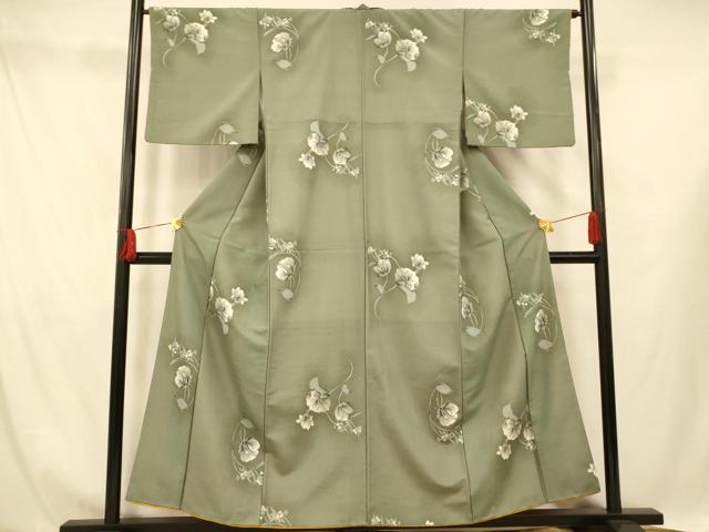 平和屋着物■小紋 草花文 洗える着物 AABH4440fw