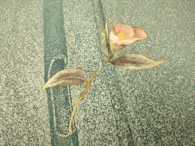 平和屋着物■豪華色留袖　刺繍　枝花竹文　たたき染め　金糸　正絹　逸品　AABH4447fw
