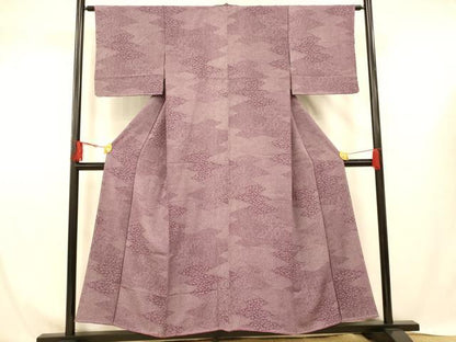 平和屋着物■江戸小紋 草花菱文 正絹 逸品 未使用 AABH4448fw