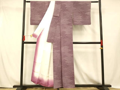 平和屋着物■江戸小紋 草花菱文 正絹 逸品 未使用 AABH4448fw