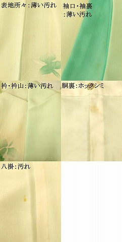 平和屋着物■上質な小紋 地紋起こし 霞草花文 暈し染め 正絹 逸品 AABH4455fw