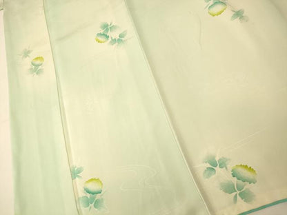 平和屋着物■上質な小紋 地紋起こし 霞草花文 暈し染め 正絹 逸品 AABH4455fw