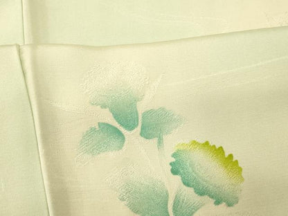 平和屋着物■上質な小紋 地紋起こし 霞草花文 暈し染め 正絹 逸品 AABH4455fw