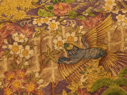 平和屋着物■上質な小紋　花鳥文　正絹　逸品　AABH4460fw