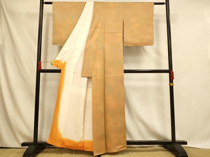 平和屋着物■上質な小紋　霞文　暈し染め　正絹　逸品　AABH4465fw