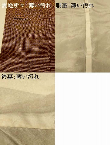 平和屋着物■上質な小紋　刺繍　幾何学文様　正絹　逸品　AABH4472fw