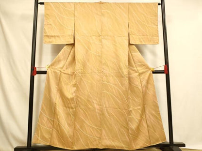 平和屋着物■上質な小紋 流水文 暈し染め 正絹 逸品 AABH4476fw