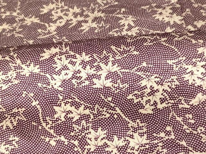平和屋着物■上質な小紋　楓文　正絹　逸品　AABH4478fw