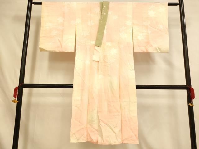平和屋着物■長襦袢　無双仕立て　楓流水地紋　暈し染め　半衿刺繍　正絹　逸品　AABH4488fw