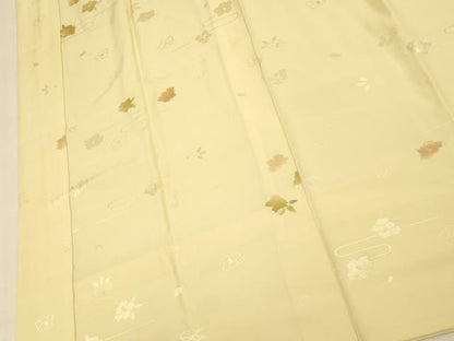 平和屋着物■長襦袢 無双仕立て 地紋起こし 舞花文 半衿刺繍 正絹 逸品 AABH4490fw