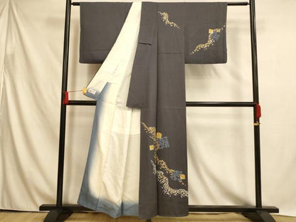 平和屋着物■訪問着 駒刺繍 箔散らし文 金銀彩 やまと誂製 正絹 逸品 AABH4493fw