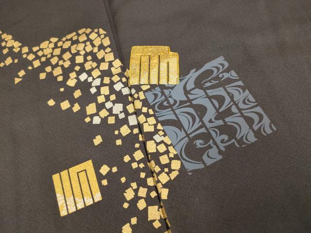 平和屋着物■訪問着 駒刺繍 箔散らし文 金銀彩 やまと誂製 正絹 逸品 AABH4493fw
