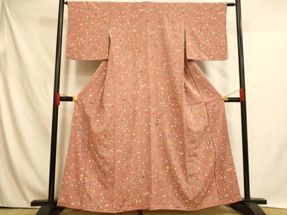 平和屋着物■上質な小紋 宝尽くし文様 金彩 正絹 逸品 AABH4494fw