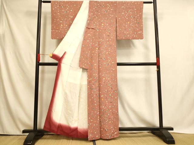 平和屋着物■上質な小紋 宝尽くし文様 金彩 正絹 逸品 AABH4494fw