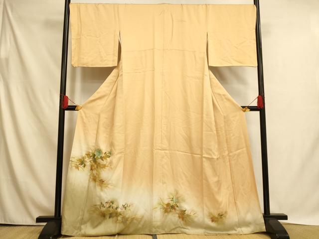 平和屋着物■色留訪問着　更紗花文　暈し染め　金彩　さが美扱い　正絹　逸品　AABH4496fw