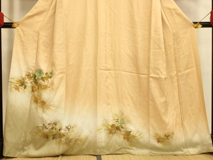 平和屋着物■色留訪問着　更紗花文　暈し染め　金彩　さが美扱い　正絹　逸品　AABH4496fw