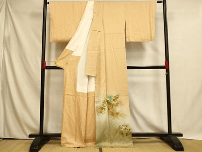 平和屋着物■色留訪問着　更紗花文　暈し染め　金彩　さが美扱い　正絹　逸品　AABH4496fw