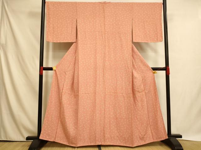 平和屋着物■上質な小紋 舞花文 正絹 逸品 未使用 AABH4501fw