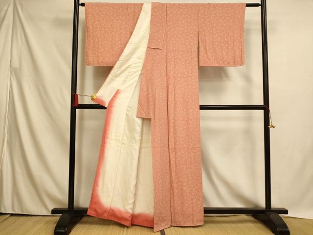 平和屋着物■上質な小紋 舞花文 正絹 逸品 未使用 AABH4501fw