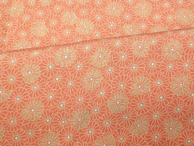 平和屋着物■上質な小紋 舞花文 正絹 逸品 未使用 AABH4501fw