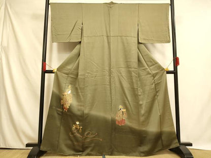 平和屋着物■色留訪問着 能 暈し染め 金彩 正絹 逸品 AABH4502fw