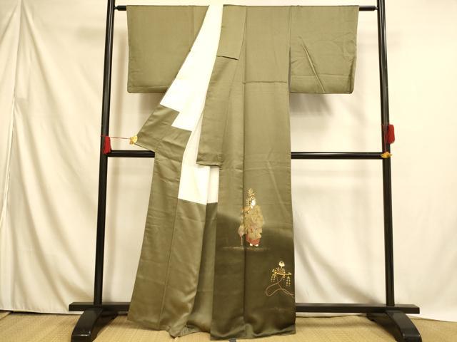 平和屋着物■色留訪問着 能 暈し染め 金彩 正絹 逸品 AABH4502fw