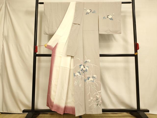 平和屋着物■訪問着 作家物 枝花文 正絹 逸品 AABH4503fw
