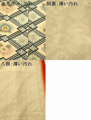 平和屋着物■上質な小紋 天井花文 正絹 逸品 AABH4504fw