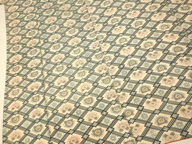平和屋着物■上質な小紋 天井花文 正絹 逸品 AABH4504fw