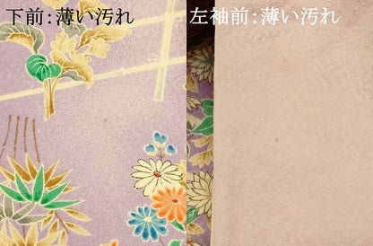 平和屋着物■上質な小紋 草花文 暈し染め 正絹 逸品 AABH4505fw
